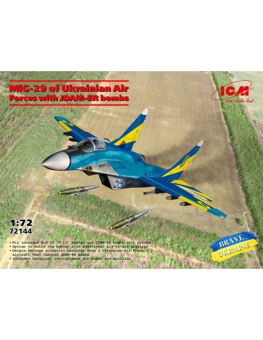 MiG-29 of Ukrainian Air Forces with JDAM-ER bombs 