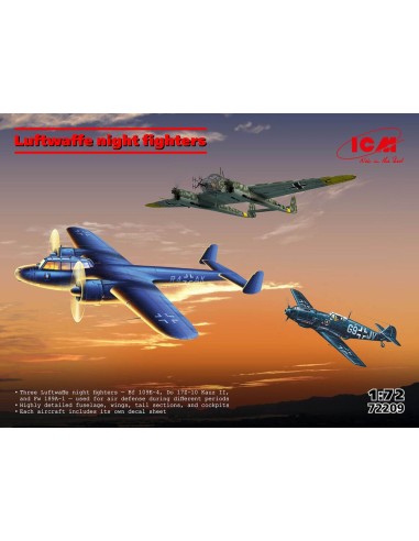 Luftwaffe night fighters (Messerschmitt Bf 109E-4, FW 189A-1, Do 17Z-10) 