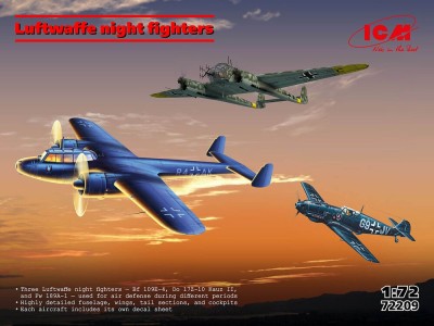 Luftwaffe night fighters (Messerschmitt Bf 109E-4, FW 189A-1, Do 17Z-10) 