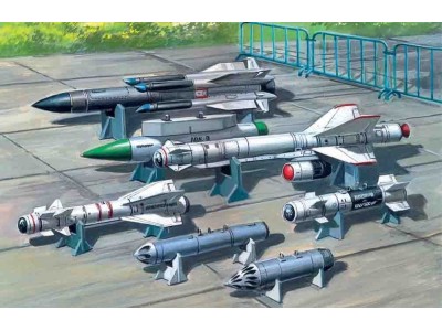 Soviet Air-to-Surface Armament (X-29T,X-31P,X-59M missiles, B-13L, B-8M1 rockets containers, KAB-500Kr bombs) 