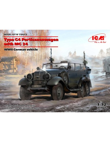 Type G4 Partisanenwagen with MG 34, WWII German vehicle 