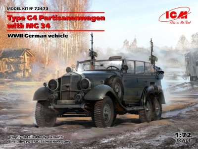Type G4 Partisanenwagen with MG 34, WWII German vehicle 