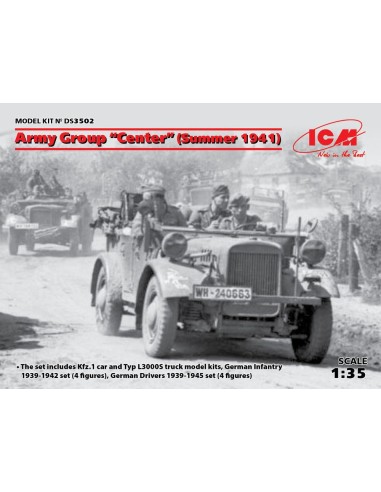 Army Group"Center"(Summer 1941)(Kfz1,Typ L3000S,German Infantry(4 figures)Ger.Drivers 