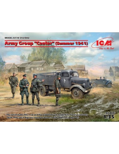 Army Group"Center"(Summer 1941)(Kfz1,Typ L3000S,German Infantry(4 figures)Ger.Drivers 