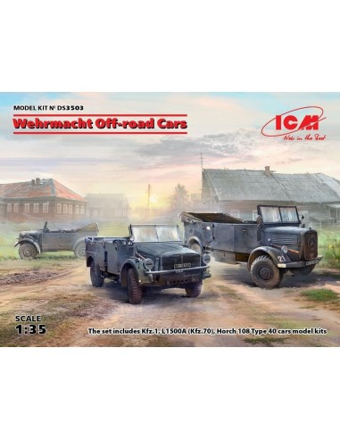 Wehrmacht Off-road Cars (Kfz1,Horch 108 Typ 40, L1500A) 