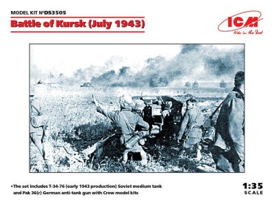 Battle of Kursk(July 1943)(T-34-76(early 1943),Pak 36(r )with Crew(4 figures)) 