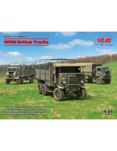 WWII British Trucks(Model W.O.T.6,Model W.O.T.8,Leyland Retriever General Serv 