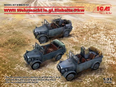 WWII Wehrmacht le.gl.Einheitz-Pkw(le.gl.PKWKfz.1,le.gl.Einheitz-PkwKfz.2,PkwKfz4 