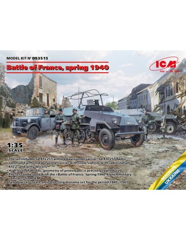 Battle of France, spring 1940. German combat vehicles 