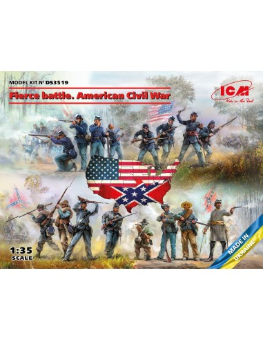 Fierce battle. American Civil War(Union Infan,UnionInfaSet #2,ConfederInfSet #2 