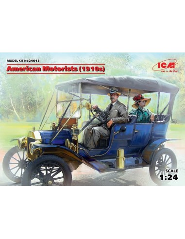 American Motorists (1910s)(1male,1female figures) 