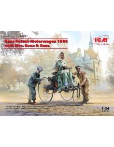 Benz Patent-Motorwagen 1886 with Mrs. Benz & Sons 
