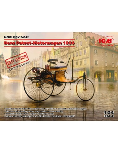 Benz Patent-Motorwagen 1886 (EASY version = plastic wheel-spokes) 
