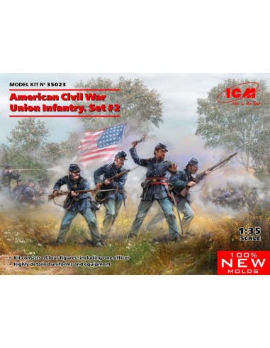 American Civil War Union Infantry. Set #2 (100% new molds) 