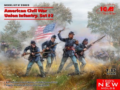 American Civil War Union Infantry. Set #2 (100% new molds) 