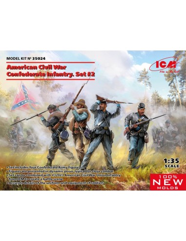 American Civil War Confederate Infantry.Set #2 (100% new molds) 