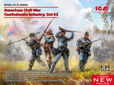 American Civil War Confederate Infantry.Set #2 (100% new molds) 