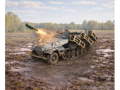 Stuka zu Fuß Sd.Kfz. 251/1 Ausf.B, WW II German MLRS 