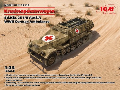 Sd.Kfz.251/8 Ausf.A Krankenpanzerwagen, WWII German Ambulance 