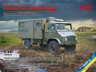 Unimog S 404 with box body,German military truck 