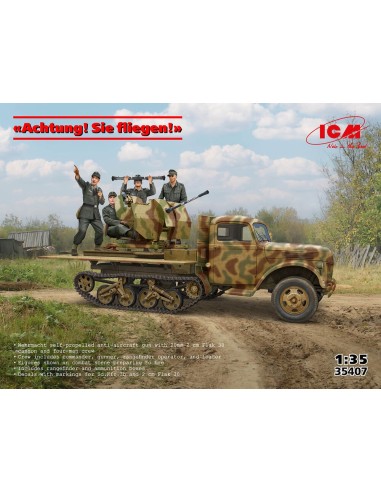 Achtung! Sie fliegen! (Sd.Kfz.3b with 2 cm Flak 38 and crew) 