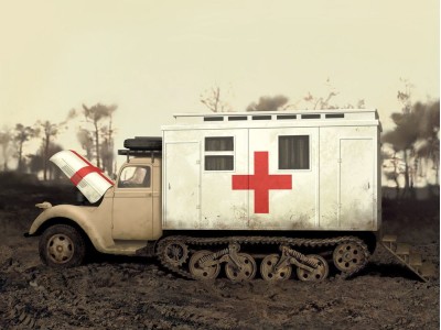 V3000S/SS m Maultier with Shelter,WWII German Truck 