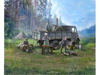 AHN 'Gulaschkanone' with cooks 