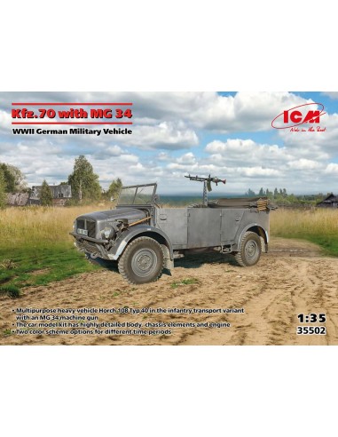 Kfz.70 with MG 34, WWII German Military Vehicle 