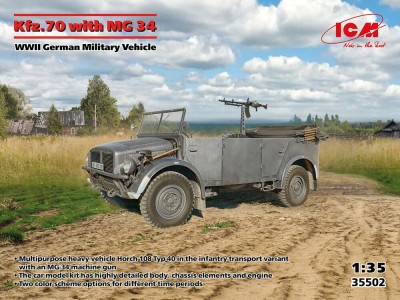Kfz.70 with MG 34, WWII German Military Vehicle 