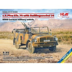 s.E.Pkw Kfz.70 with Zwillingssockel 36, WWII German military vehicle 