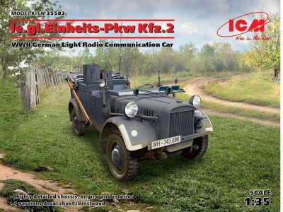le.gl.Einheitz-Pkw KFZ.2,WWII GermanLigh Radio Communication Car 