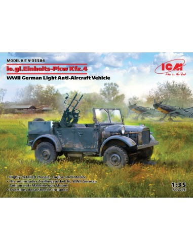 le.gl.Einheitz-Pkw Kfz.4, WWII German Light Anti-Aircraft Vehicle 