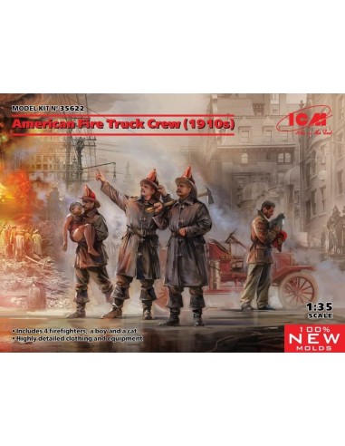 American Fire Truck Crew (1910s) (100% new molds) 