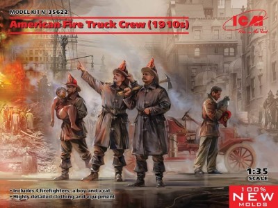 American Fire Truck Crew (1910s) (100% new molds) 