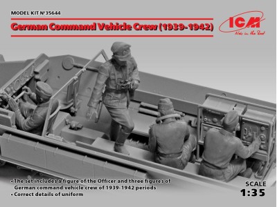 German Command Vehicle Crew (1939-1942) (4 figures) 