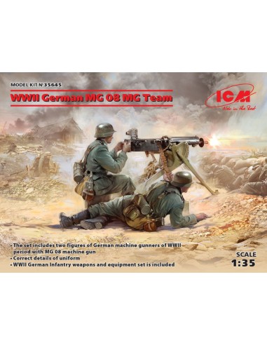 WWII German MG08 MG Team (2 figures) 