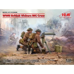 WWII British Vickers MG Crew(Vickers MG & 2 figures) 