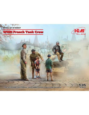 WWII French Tank Crew (4 figures) 