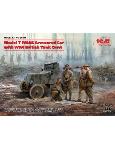 Model T RNAS Armoured Car with WWI British Tank rew 