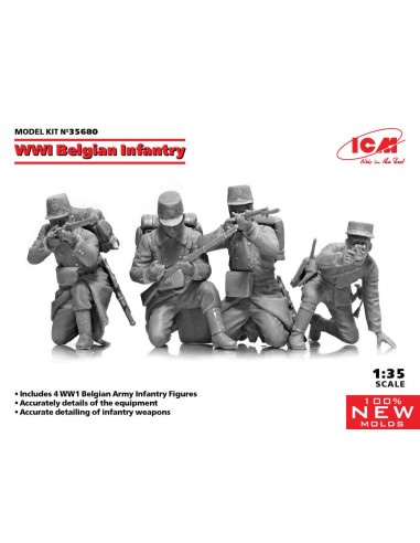 WWI Belgian Infantry (100% new molds) 