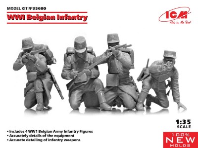 WWI Belgian Infantry (100% new molds) 