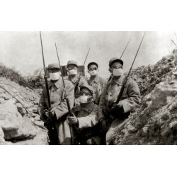 French Infantry in Gas Masks 1918 