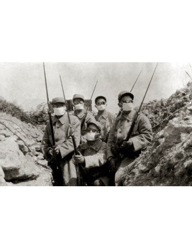 French Infantry in Gas Masks 1918 