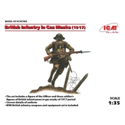 British Infantry in Gas Masks(1917)4 Figu 