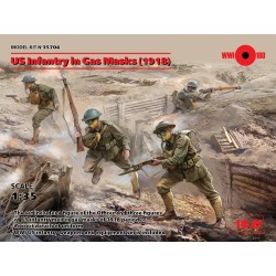 US Infantry in Gas Masks(1918)4 Figures 