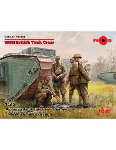 WWI British Tank Crew (4 figures) 