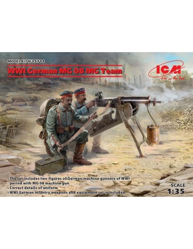 WWI German MG08 MG Team (2 figures) 