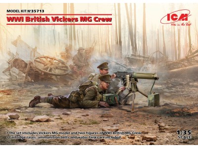 WWI British Vickers MG Crew(Vickers MG & 2figures) 