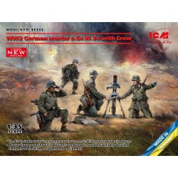 WW2 German mortar GrW 34 w.Crew (mortar a.4 figures)(100% new molds) 