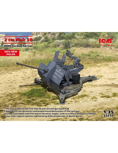Flak 38, WWII German AA Gun (100% new molds) 